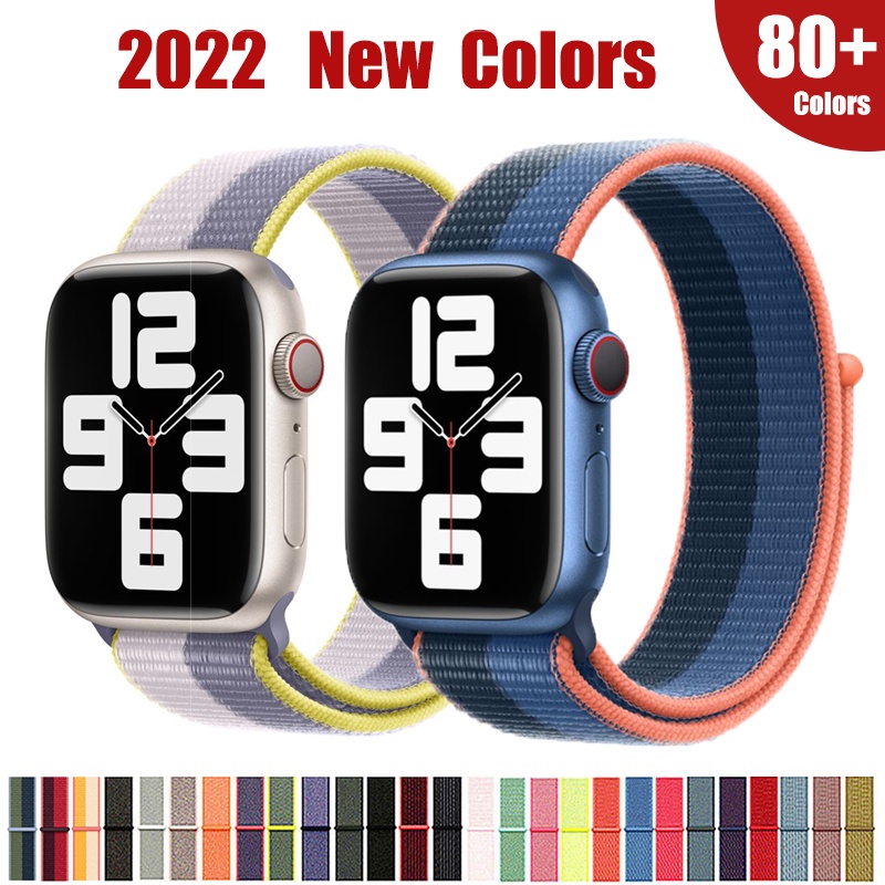 Dây Đeo Đồng Hồ Bằng Nylon 2022 45mm 41mm 44mm 40mm 42mm 38mm Series 7 6 5 4 3 2 1