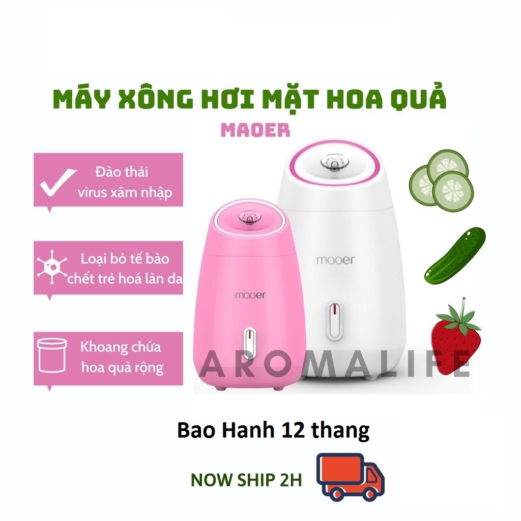 Máy xông hơi mặt hoa quả Mooer, máy phun sương nano tạo ẩm