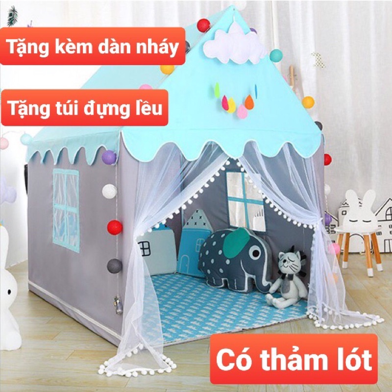 Lều trẻ em Lều Công Chúa - Hoàng Tử Cho Bé Yêu hàng cao cấp loại 1 vải bền chắc [ Bảo Hành 24 tháng]