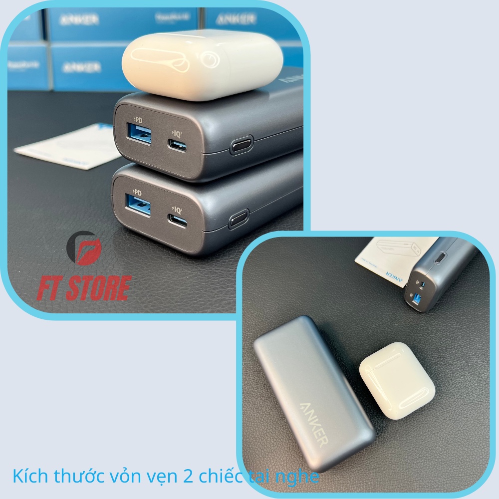 [GIAO HOẢ TỐC] Sạc dự phòng 10.000mAh Anker PD 20W, QC Redux A9514 BH 12T