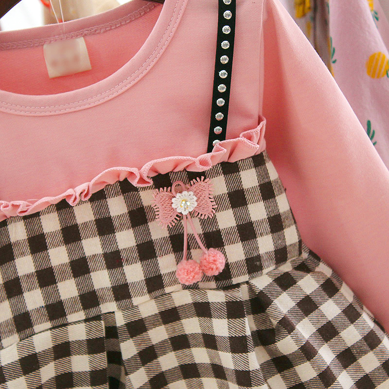 Nơi bé gái 0-4 tuổi mùa xuân / mùa thu trẻ em công chúa cotton dài tay bộ đồ