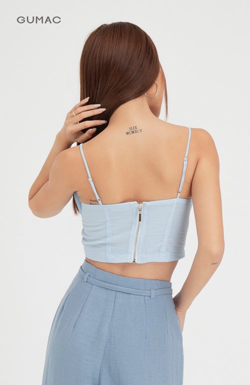 Áo kiểu nữ 2 dây nơ ngực GUMAC đủ màu, phong cách dễ thương AB499 | BigBuy360 - bigbuy360.vn