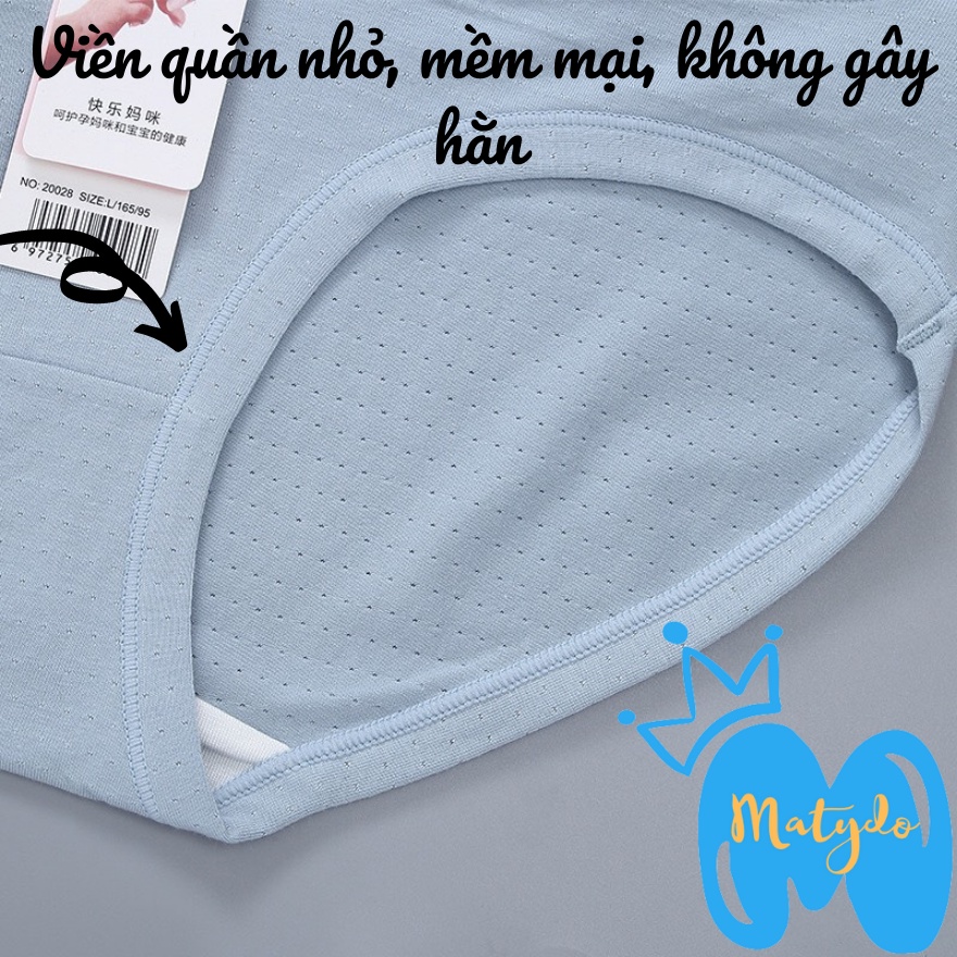 Quần lót bầu và sau sinh MATYDO cạp chéo cotton mềm mại thoải mái cho mẹ trong thai kỳ sinh mổ