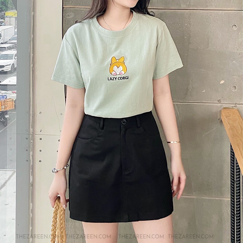 [Mã SKAMCLU7 giảm 10% tối đa 50K đơn 0Đ] CHÂN VÁY CHỮ A BASIC ZAREEN VAA29 ĐEN
