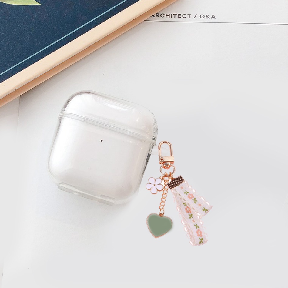 Vỏ Bảo Vệ Hộp Sạc Tai Nghe AirPods Pro 4 air pod Pro 5 / Pro 4 mini Trong Suốt Họa Tiết Hoa Xinh Xắn Ốp