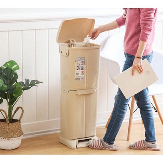 Thùng rác nhựa 2 tầng đa năng 33L - 2EZy
