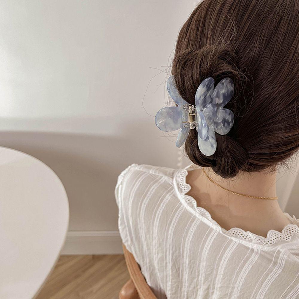 Kẹp Tóc Càng Cua Đính Hoa Lấp Lánh Thanh Lịch Cho Nữ Giá Đỡ