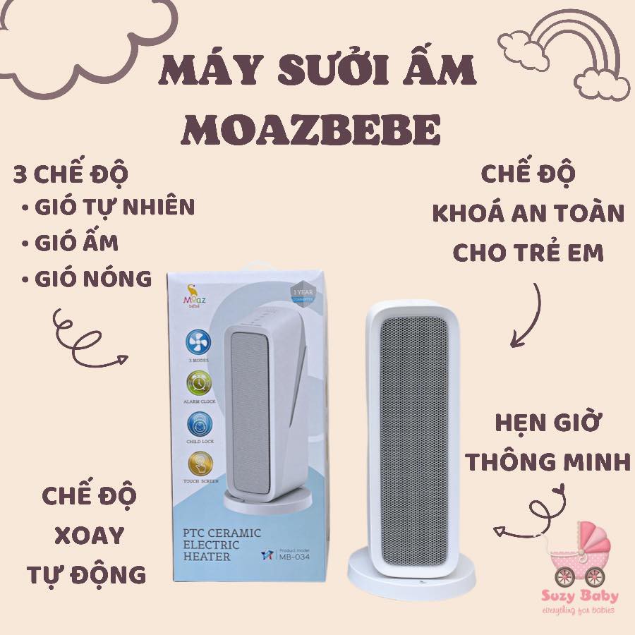 Máy sưởi ấm đa năng Moaz BeBe MB-034 tiết kiệm điện năng ấm áp| Quạt sưởi ấm mùa đông cho cả gia đỉnh