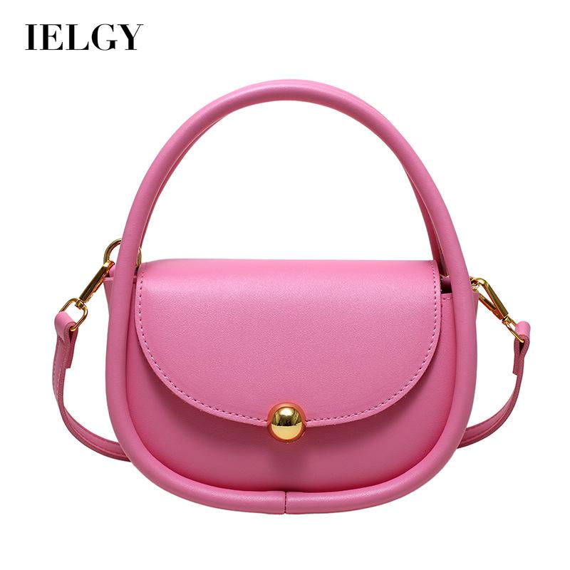 Túi Đeo Chéo Dáng Tròn Nhỏ Màu Trơn Thời Trang Xinh Xắn Cho Nữ