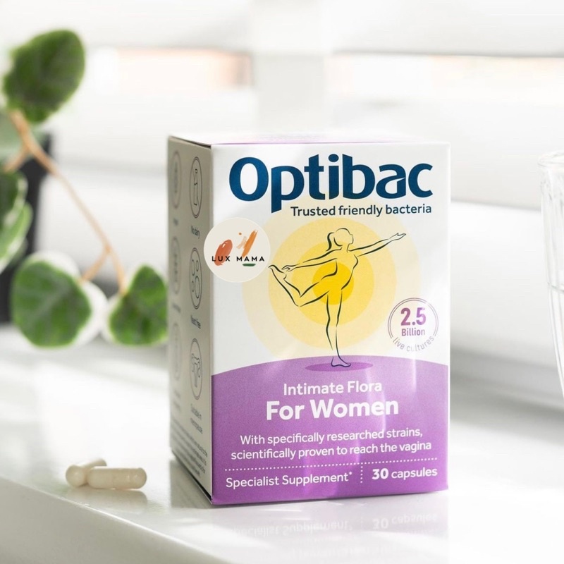 [Mẫu mới] Men vi sinh Optibac tím phòng ngừa phụ khoa vùng kín cho phụ nữ và mẹ bầu Optibac Probiotics For Women
