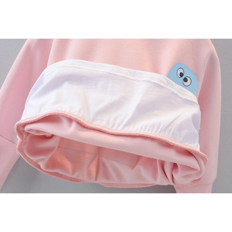 BTG1 Size80-120 (6-21kg) Set bộ thun bé gái (áo quần co giãn) Thời trang trẻ Em hàng quảng châu