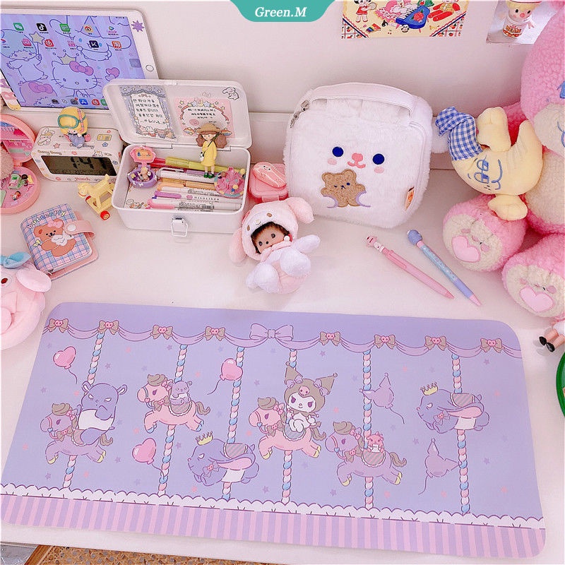 Miếng Lót Chuột 30*66cm Họa Tiết Hoạt Hình Cinnamonroll My Melody Dễ Thương Chống Trượt Tiện Dụng