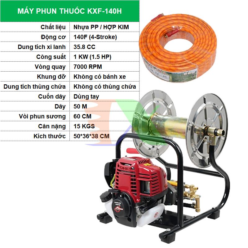 Máy phun thuốc trừ sâu động cơ xăng KXF-140H, Máy phun sương 50m 35.8cc