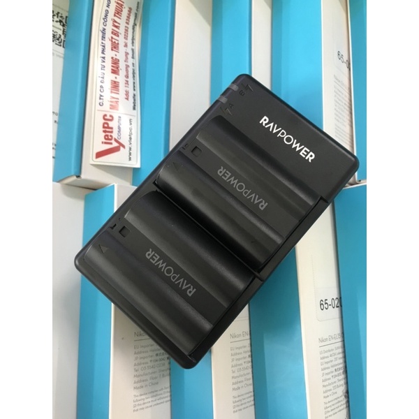 Pin và sạc Nikon EN-EL15 hãng RAVPOWER RP-PB057 cho Nikon D810, D610, D800, D850, D600, D800e, D7100, D750, D7000, D7200