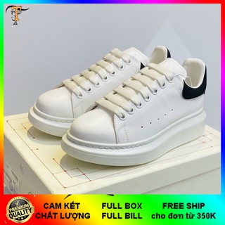 Giày thể thao MCQ gót nhung đen dây lụa