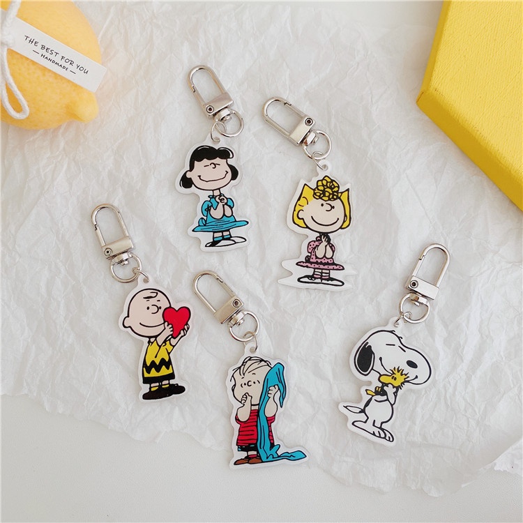 Móc khóa hình nhân vật hoạt hình snoopy xinh xắn dành cho trang trí