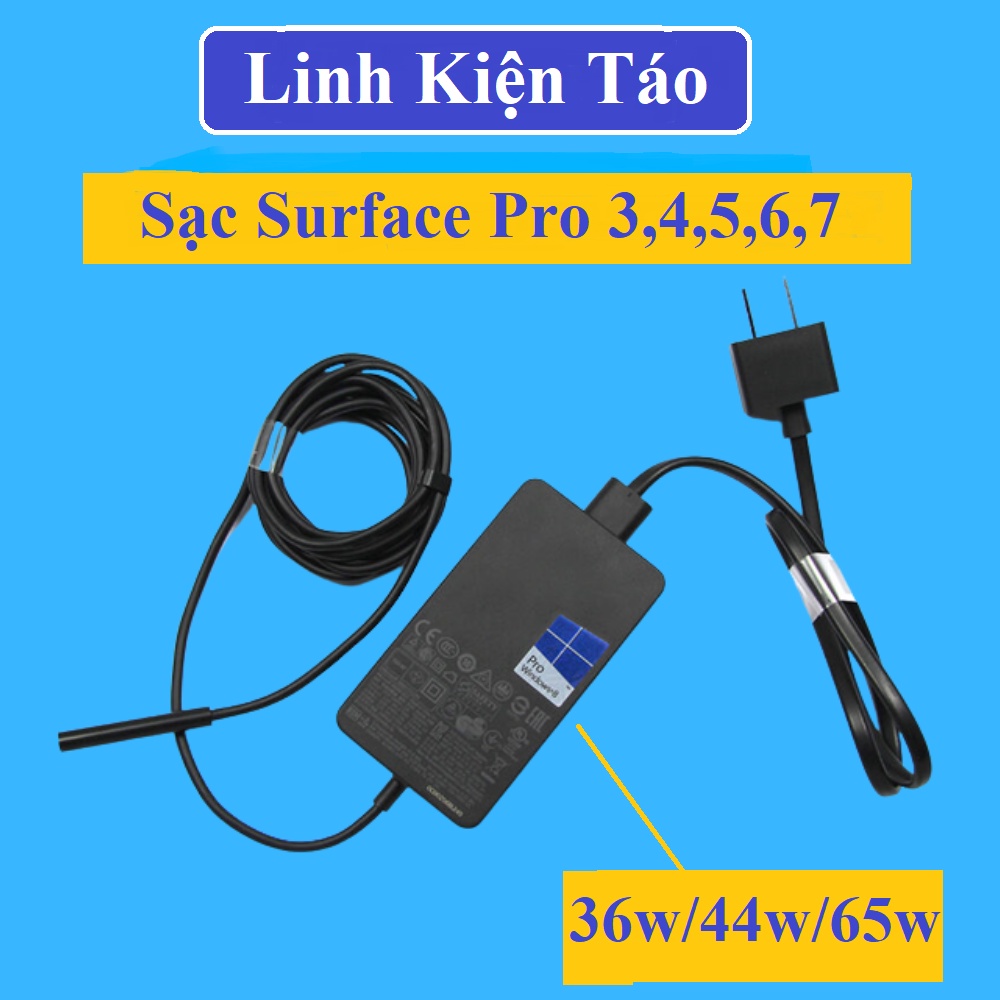 Sạc Surface Pro 3, 4 ,5 ,6 ,7 Loại 36W/44W/65W