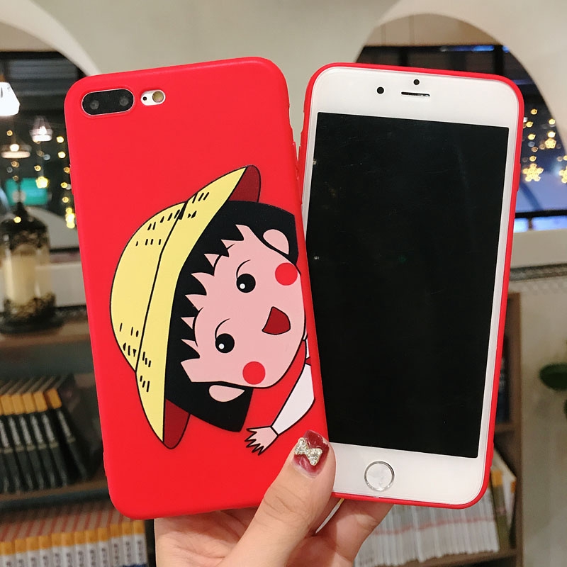 Ốp điện thoại bằng TPU mềm in hình hoạt hình Maruko dễ thương cho iPhone 6/6s/6+/6s+/7/7+/8/8+/X/XS/XS Max