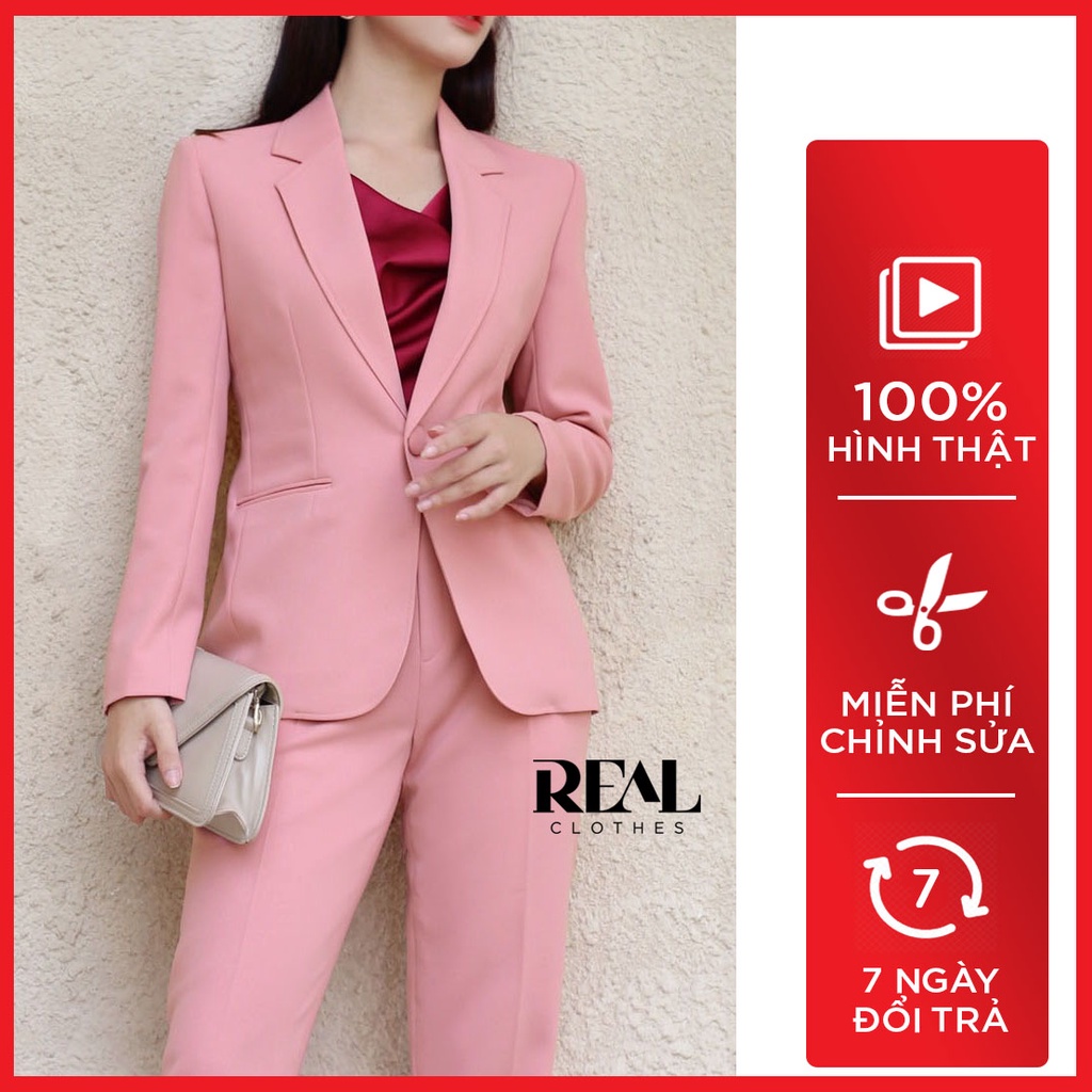 Blazer 2 lớp hồng dâu_REAL