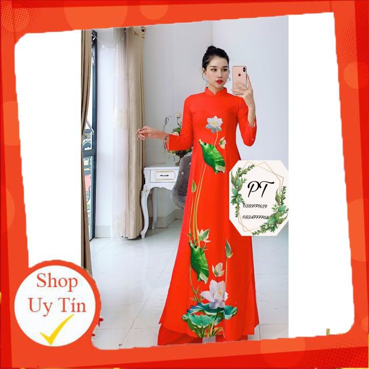 Áo dài chất lụa nhật siêu sang , siêu xinh