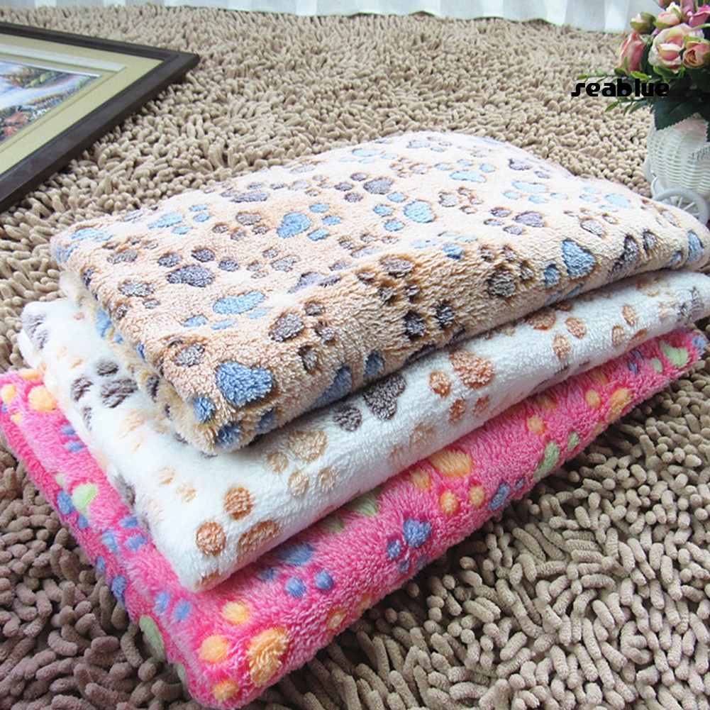 Tấm thảm lông cừu ấm áp họa tiết móng vuốt cho mèo dễ thương