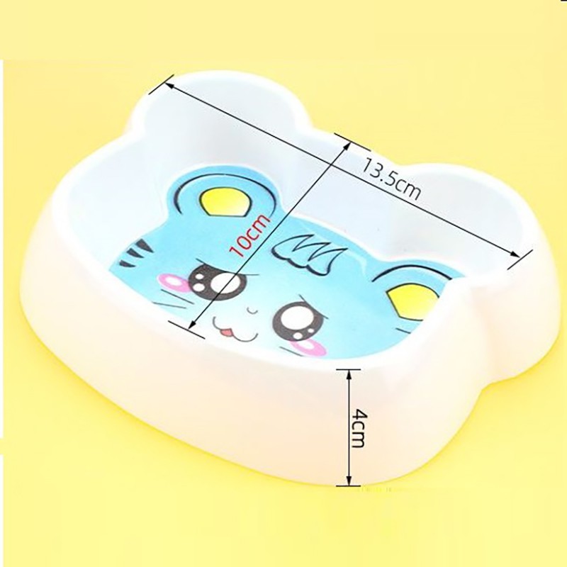 Bát đựng thức ăn cho chó mèo DACOTE hình động vật chất liệu nhựa cứng chống lật - Chén đựng thức ăn chó mèo ngộ nghĩnh