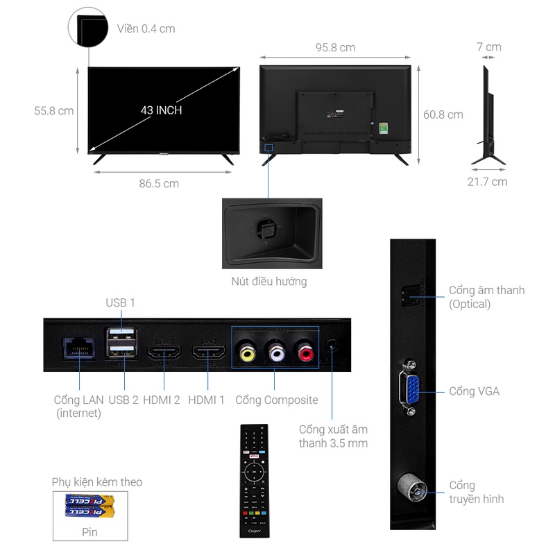SMART TIVI CASPER 43INH 43FX6200 | BigBuy360 - bigbuy360.vn