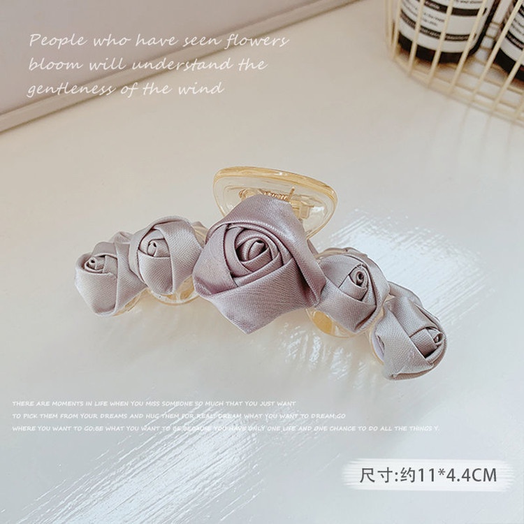 Kẹp Tóc Hình Đầu Cá Mập 2022 Bằng Nhựa Acrylic Đính Hoa Hồng Dễ Thương Cho Nữ