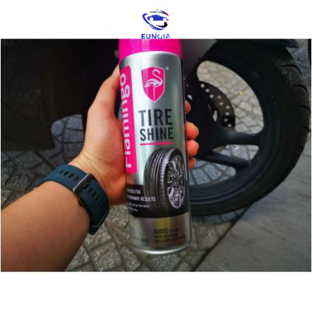 Bình Xịt Dưỡng Bóng Vỏ Lốp Oto – Phục Hồi Nhựa Đen FLAMINGO F010 500Ml