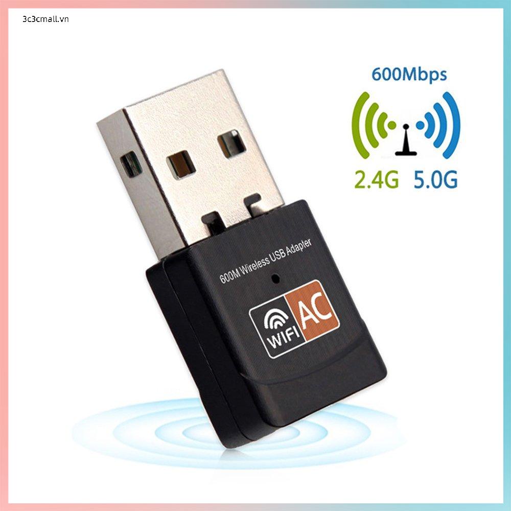 ✨chất lượng cao✨AC600M Mini 600Mbps 2.4G/5G Dual Band Wireless USB Adapter WiFi Dongle