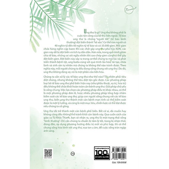 Sách - Sống chung với ung thư Tặng Bookmark