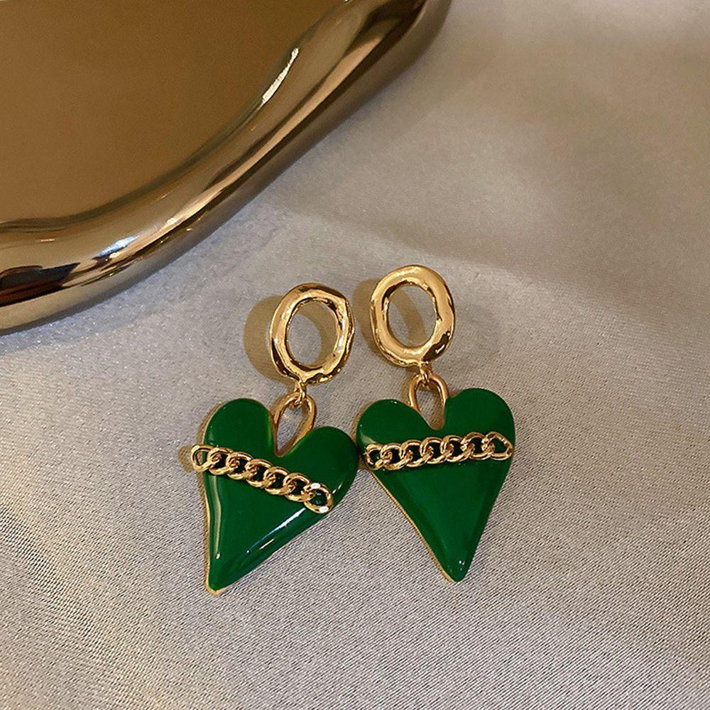 JARRED Bộ Vòng cổ + Bông Tai Hợp Kim Hình Mặt Cười Màu Trơn Thời Trang Hàn Quốc Cho Nữ