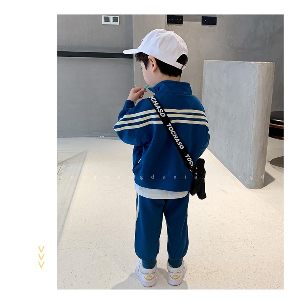 Đồ bộ bé trai, set đồ bé trai thể thao kẻ sọc phong cách hàn quốc cho bé 10-35kg chất liệu cao cấp mẫu mới 2022