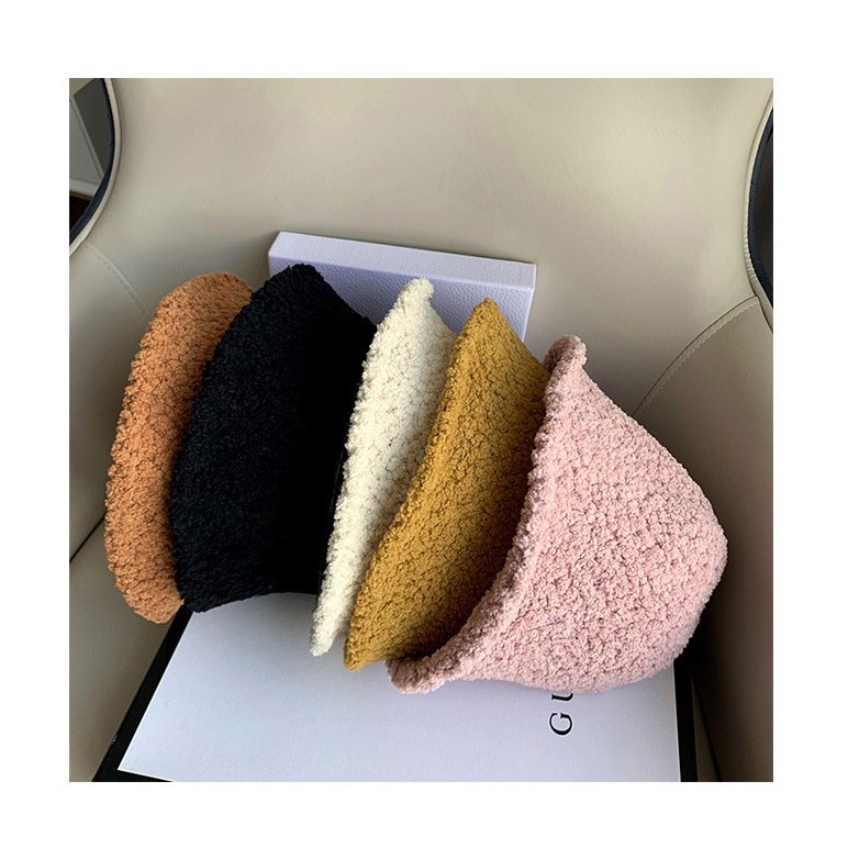 Mũ xô vải lông thời trang thu đông Hàn Quốc trẻ trung cho nữ