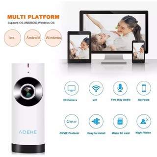 ( Kèm Thẻ128G)Camera An Ninh IP Wifi HD Mini ACEHE 720P Giám Sát Toàn Cảnh Đàm Thoại 2 Chiều