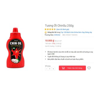 [ GIÁ HỦY DIỆT ] Tương ớt Chin-Su 250 Gr
