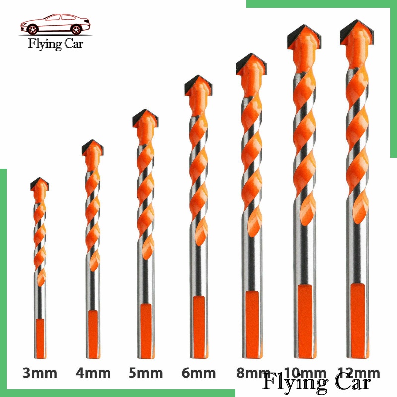 [Lzdjfmy2] Set 7 Mũi Khoan Xoắn Chuyên Dụng Cho Đục Lỗ Đá Hoa Cương / Gốm