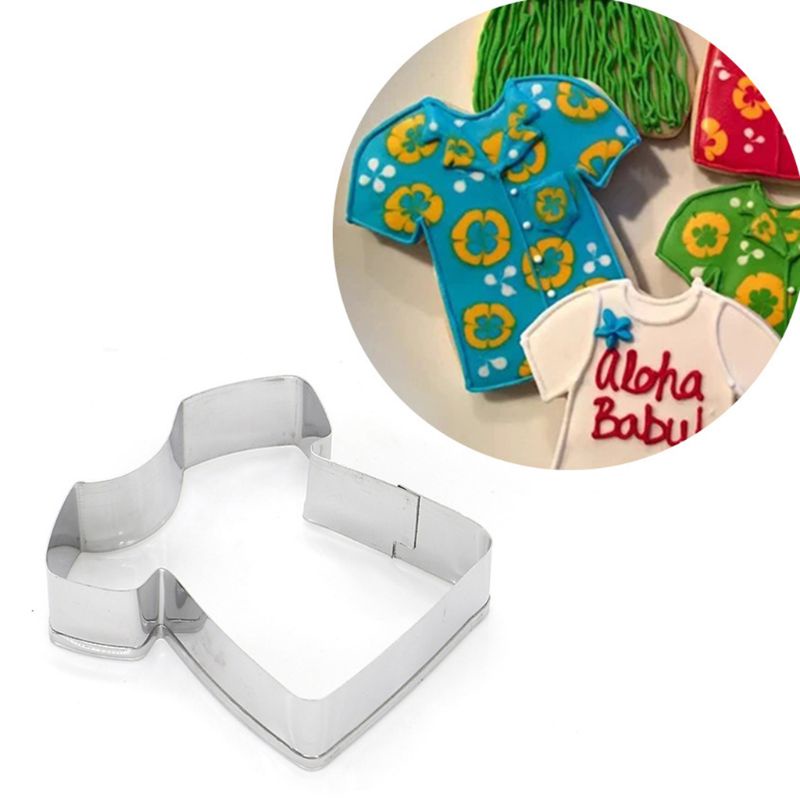 Set 7 Khuôn Cắt Bánh Quy Bằng Thép Không Gỉ Hình Quần Áo Em Bé