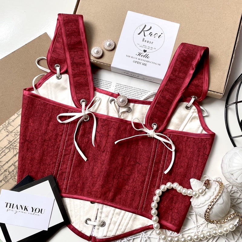 Áo lót nội y corset thiết kế phong cách cổ điển cao cấp