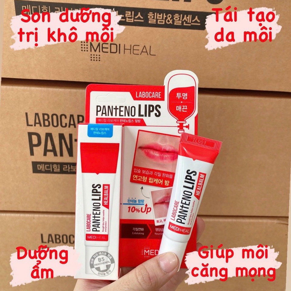 Son dưỡng môi Mediheal Labocare Pantenolips Healbalm 10ml dùng ban đêm