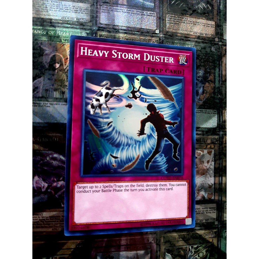 [ Đậu Phộng ] Thẻ Bài Mint90 Yugioh Trap Heavy Storm Duster - Super Rare