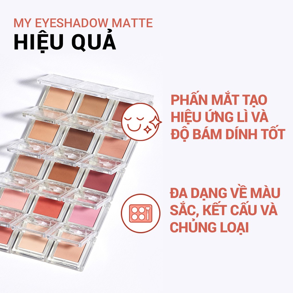 [Mã COSIF05 giảm 10% đơn 400K] Phấn mắt dạng lì innisfree My Eyeshadow Matte 2g (màu 1-21)