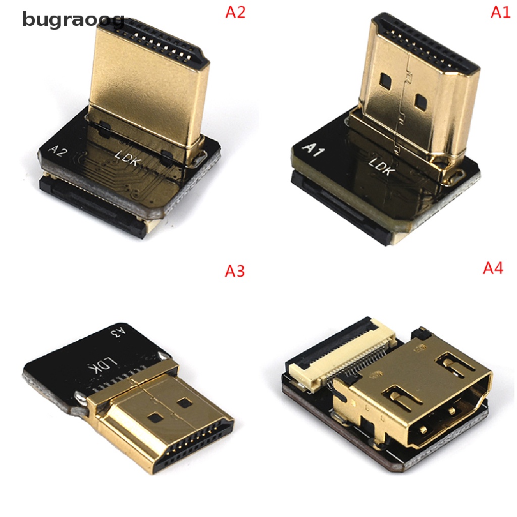 bug FPV Micro Mini HDMI Angled Adapter Male Female Connector FPC Flat Cable raoog