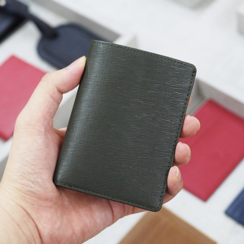 Ví Da Thật Lagom – Gập Đôi Dáng Đứng – Da Epsom Cao Cấp – Mini ID Wallet | BigBuy360 - bigbuy360.vn