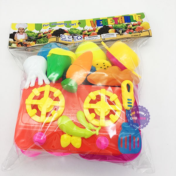 Bộ đồ chơi đồ hàng bàn ghế nấu ăn bằng nhựa Long Thủy