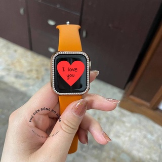 Ốp viền đính đá lung linh cho Apple watch 1/2/3/4/5/6/se 38mm 40mm 42mm 44mm