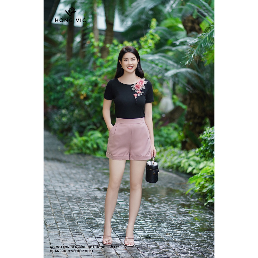 Quần sooc nữ thiết kế Hong Vic vỏ đỗ QD31
