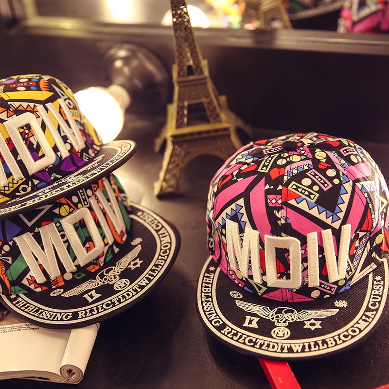 Nón Vành Thêu Chữ Phong Cách Hip Hop Cho Mẹ Và Bé