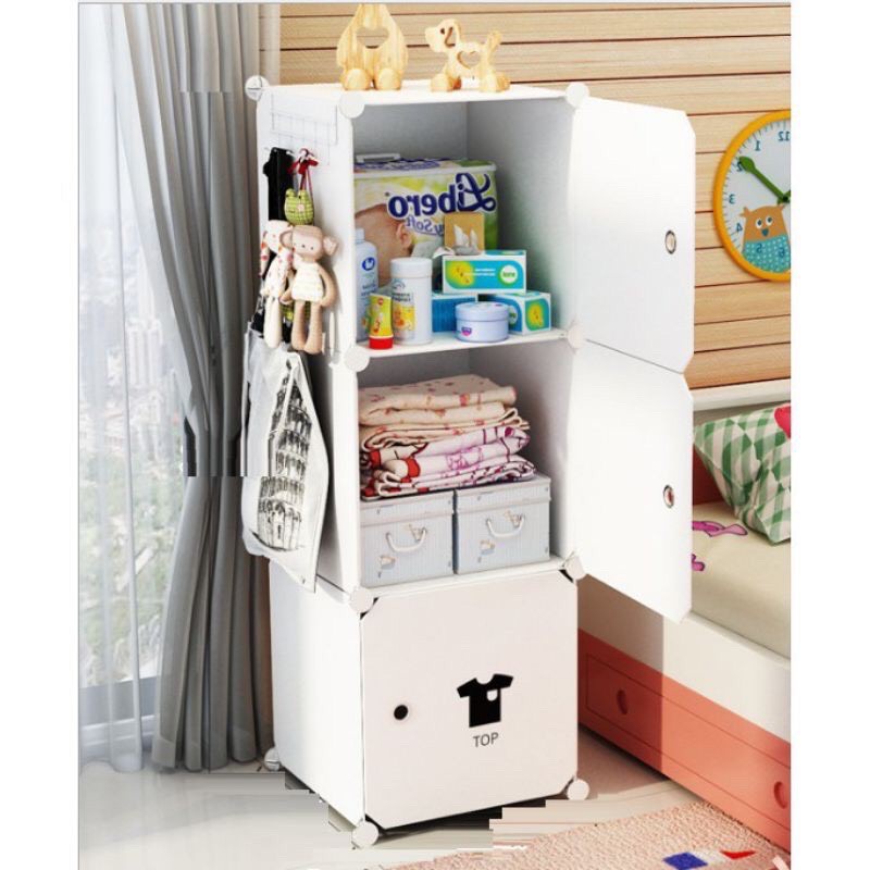 TỦ NHỰA GHÉP 3 NGĂN KHỔ LỚN SÂU 47 CM FULL Ô