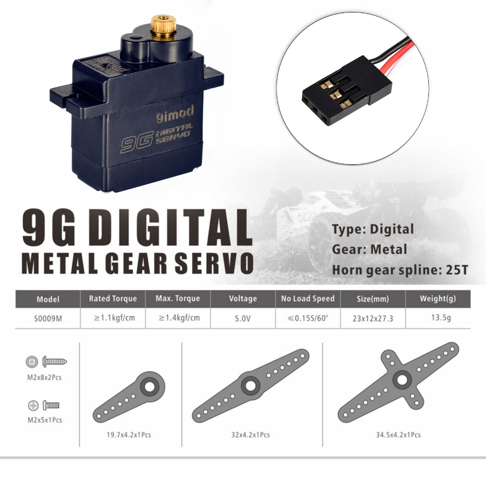 Động Cơ Servo Kỹ Thuật Số 9g / 17g / 15kg 9imod S0009M / S0017M / S1500M